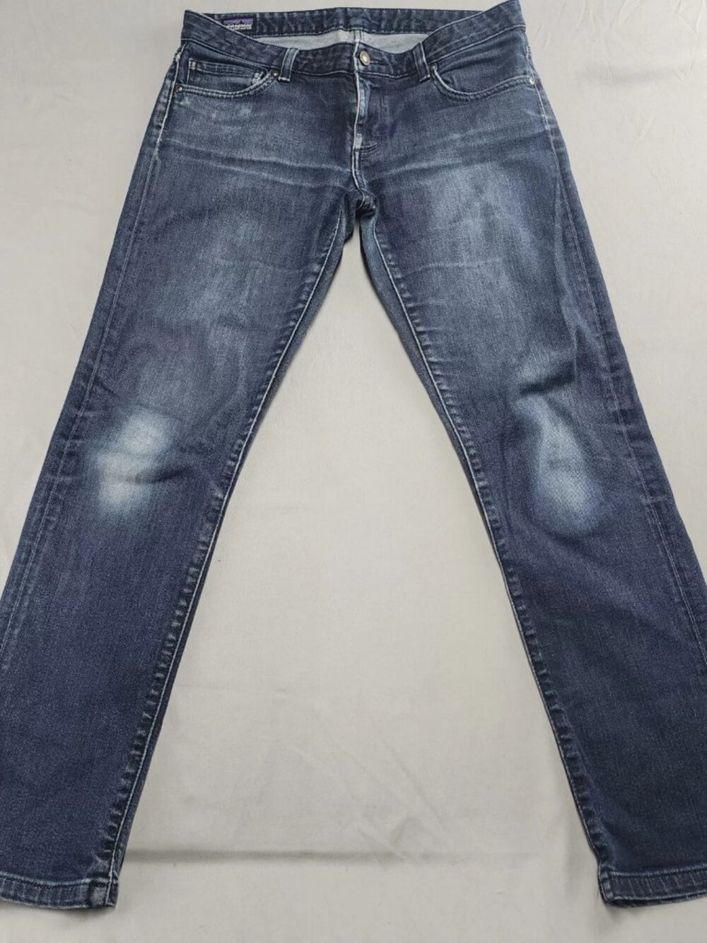Patagonia Womens Straight Jeans Mid Rise Stretch Denim Blue Size 31 34x30